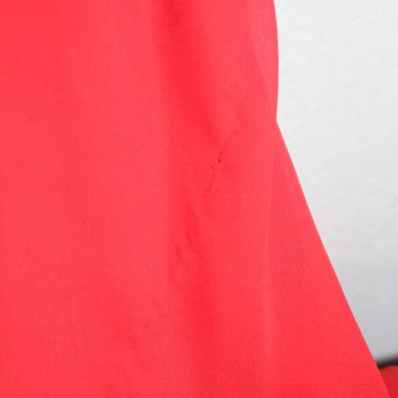 Paris Line Red Spaghetti Strap Sequin Embellished Dress with Scarf Size 12 - Picture 6 of 9